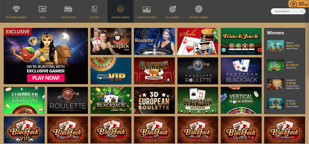 Blackjack selection Lanadas